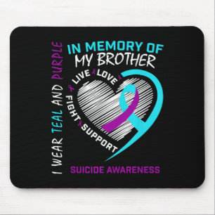 Mousepad Coração Em Memória Do Meu Irmão Sensibilização Par
