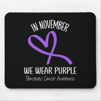 Mousepad Coração Em Novembro Vestimos Câncer de pâncreas Ro