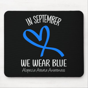 Mousepad Coração Em Setembro Vestimos Alopecia Azul Areata