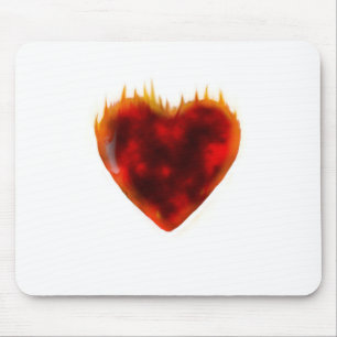 Mousepad Coração Flaming