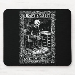 Mousepad Coração Fofo Diz Joelho de Poço Diz