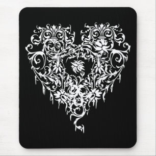 Mousepad Coração gótico ornamentado