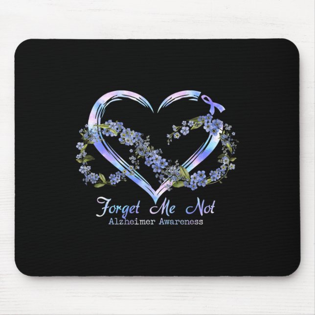 Mousepad Coração Infinito Não Me Esqueças Conscientização  (Frente)