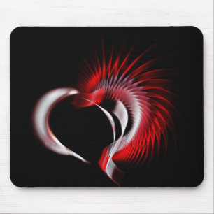 Mousepad Coração Metálico