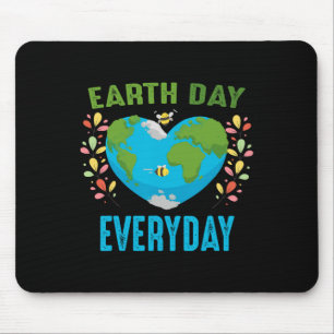 Mousepad Coração Moldou a Terra Abelhas do Dia a Dia No Mun