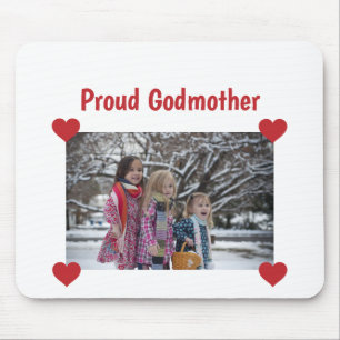 Mousepad Coração Orgulhosa Madrinha Amor Personalizar Foto