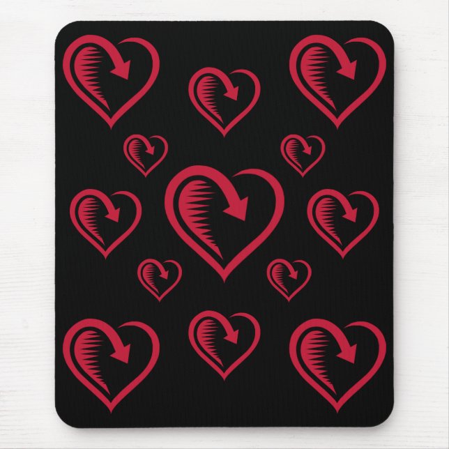 Mousepad Coração perfurado - (Frente)