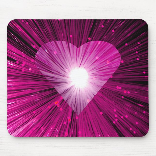 Mousepad Coração Rosa (Frente)