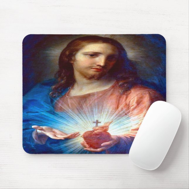 Mousepad Coração Sagrado de Jesus (Com mouse)