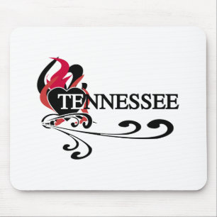 Mousepad Coração Tennessee do fogo