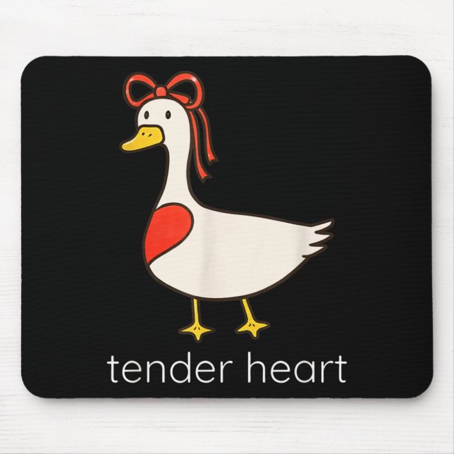 Mousepad Coração Terno Casal Engraçado Amante de Ganso Dia  (Frente)