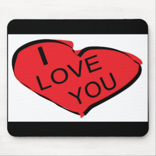 Mousepad coração vermelho