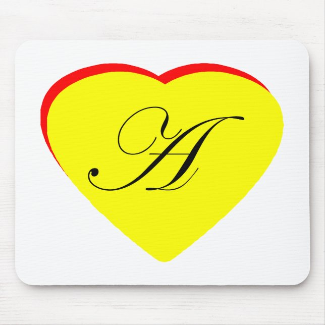 Mousepad Coração Vermelho Amarelo Um Convite De Casamento O (Frente)