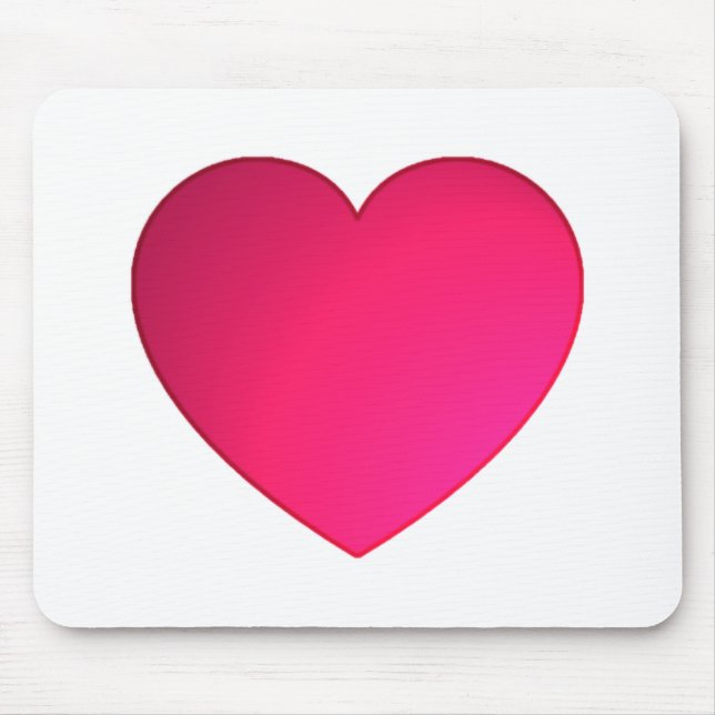 Mousepad Coração Vermelho de Cereja brilhante (Frente)