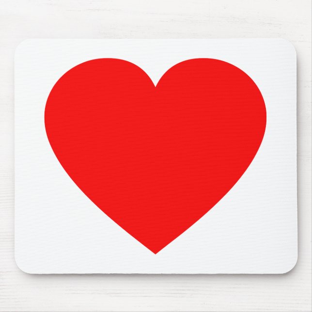 Mousepad Coração Vermelho Simples (Frente)