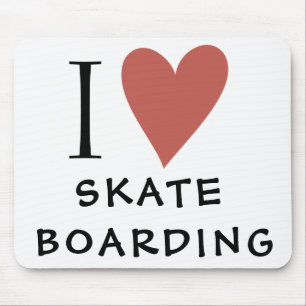 Mousepad Coração Vermelho Skateboard