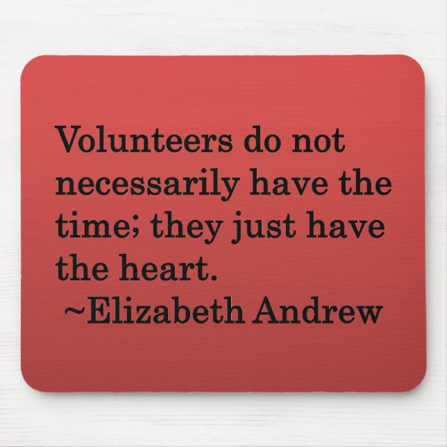 Mousepad Coração voluntário (Frente)