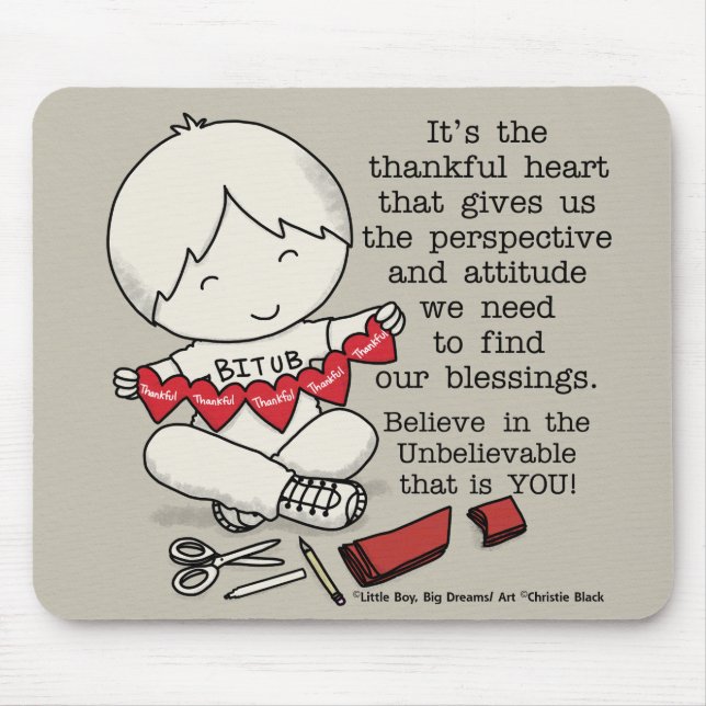 Mousepad Corações Agradecidos (Frente)