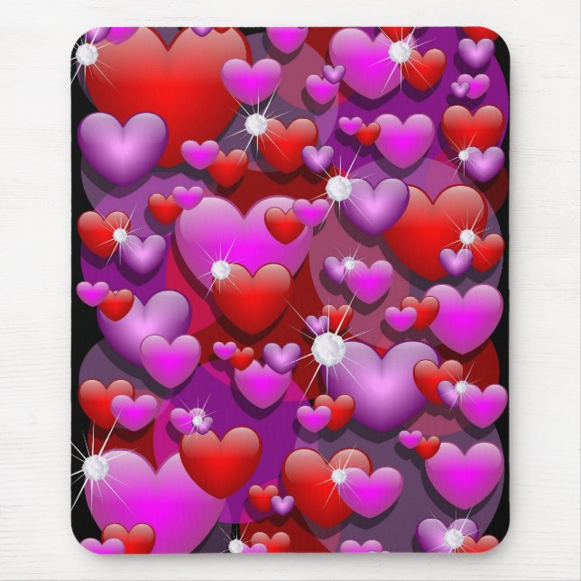 Mousepad Corações, Amor e Ouros (Frente)