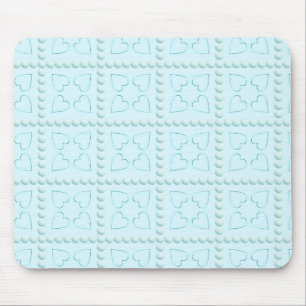 Mousepad Corações Azuis