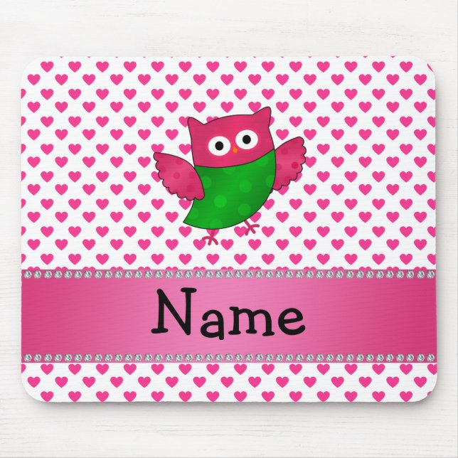 Mousepad Corações bonitos conhecidos personalizados do rosa (Frente)