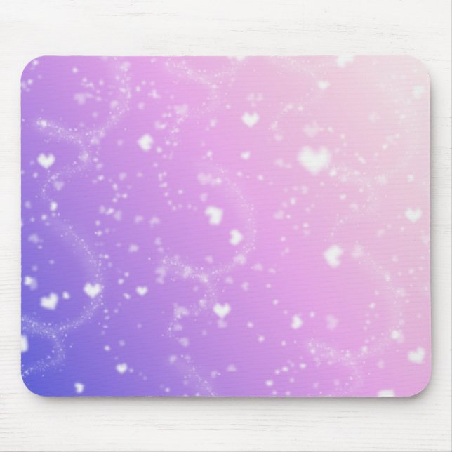 Mousepad Corações brancos (Frente)