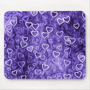 Mousepad Corações Caindo - Roxo