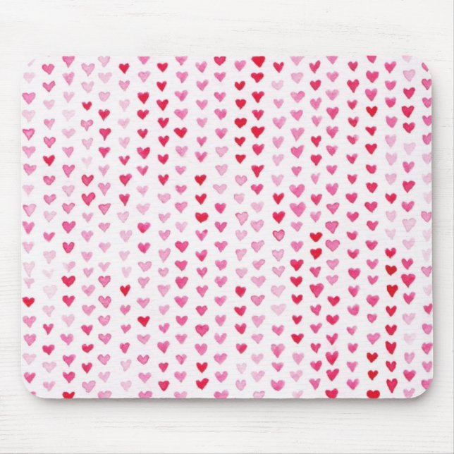 Mousepad Corações da aguarela (Frente)