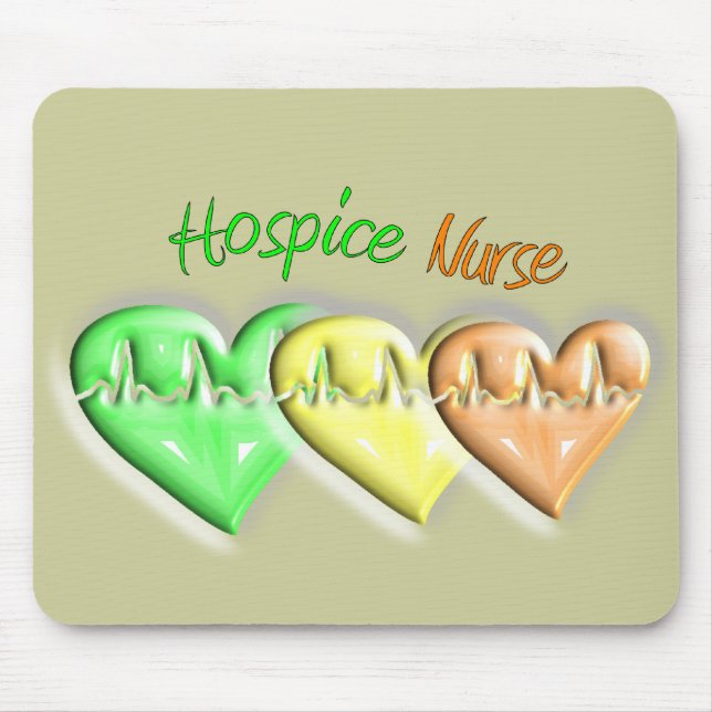 Mousepad Corações da enfermeira 3D do hospício (Frente)