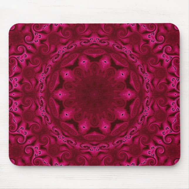 Mousepad Corações de abstrato e bocal de flores (Frente)
