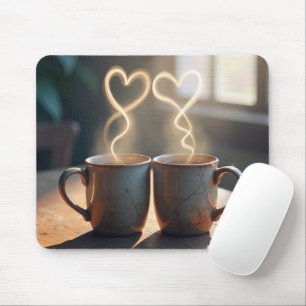 Mousepad Corações de Café Steamy