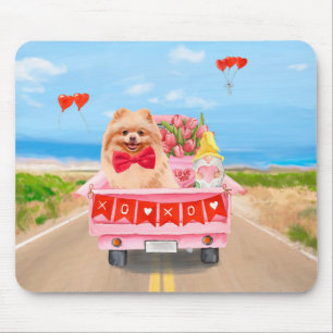 Mousepad Corações de Caminhões Dias de os namorados de Cão