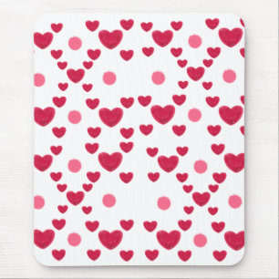 Mousepad Corações de Jelly 3D Personalizados & Pontinhos Pa