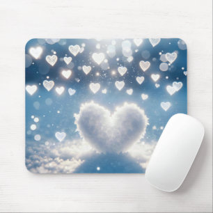 Mousepad Corações de Neve de inverno