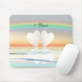 Mousepad Corações de Papel de Aniversário de 1rua