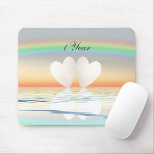 Mousepad Corações de Papel de Aniversário de 1rua