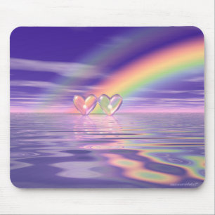 Mousepad Corações do arco-íris