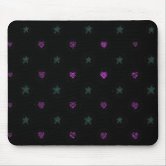 Mousepad Corações e estrelas de intervalo mínimo
