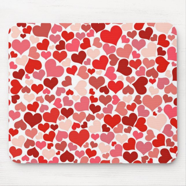 Mousepad Corações Fofos (Frente)