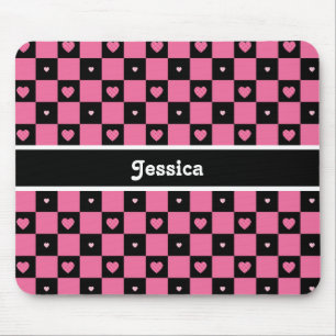 Mousepad Corações modernos, coloridos e vermelhos, marcad