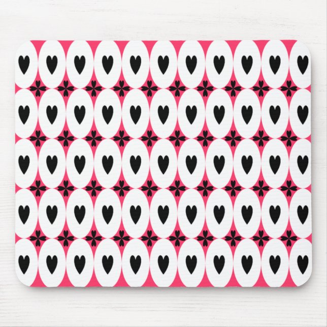 Mousepad Corações Oval Personalizáveis (Frente)