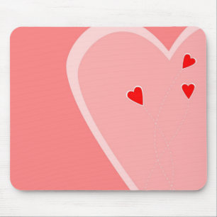 Mousepad Corações Vermelhos
