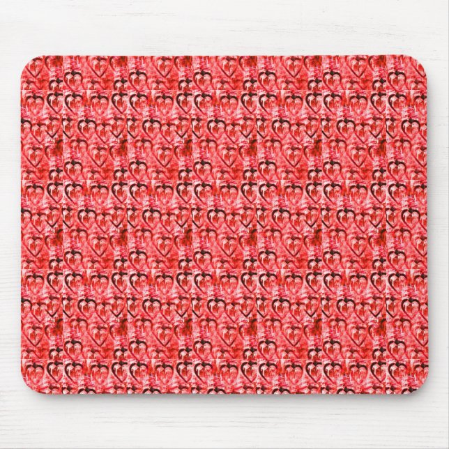 Mousepad Corações vermelhos (Frente)