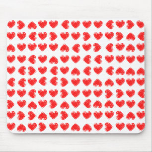Mousepad Corações vermelhos