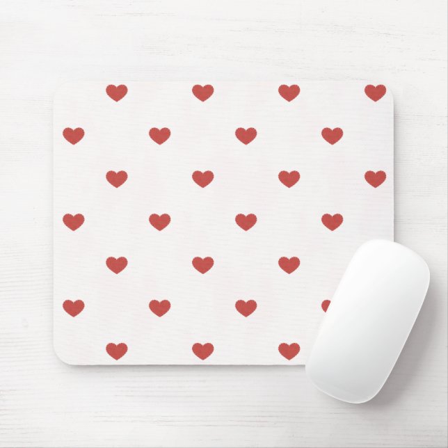 Mousepad Corações Vermelhos (Com mouse)