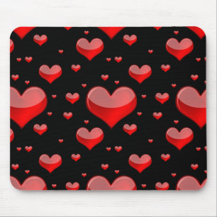 Mousepad Corações Vermelhos Falsos (Você Escolhe Cor De Fun