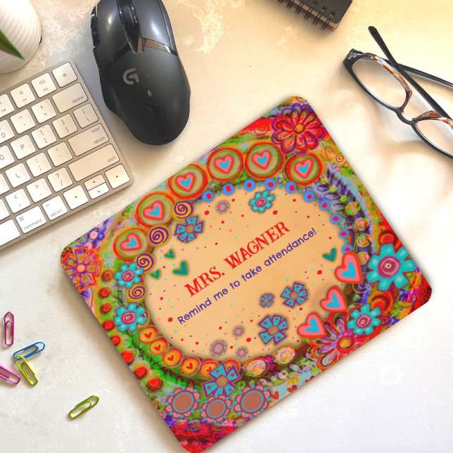 Mousepad Corações Whimsical Personalizados Engraçado Frequê (Criador carregado)