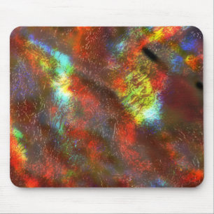 Mousepad Coral a textura colorida manchada sob vidro cru