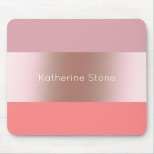 Mousepad Coral cor-de-rosa do rosa do ouro do pintinho