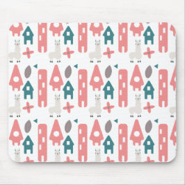 Mousepad Coral Green Llama Alpaca Animal Homs